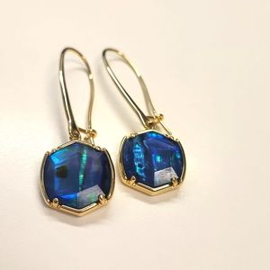 Kendra Scott Davis Drop Earrings in Navy Abalone